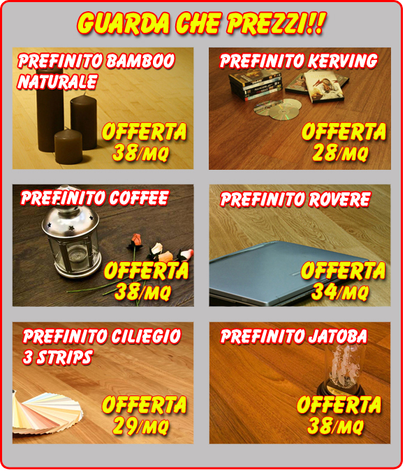 prezzi scontati parquet